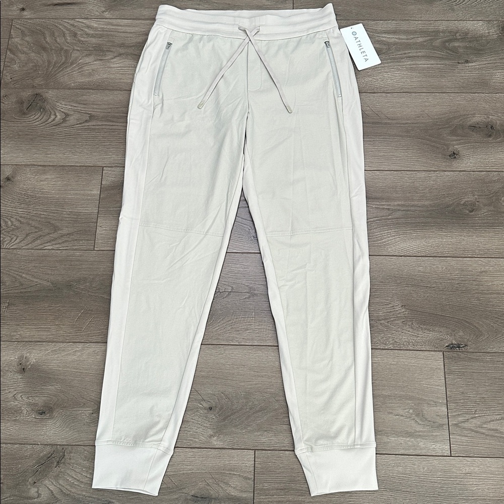 Athleta Headlands Hybrid Trek Jogger High Rise Hiking Casual Pants‎ Tan 12 Tall